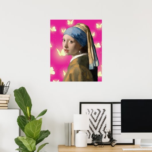 Poster d'art modifié avec une perle (Bureau à domicile)