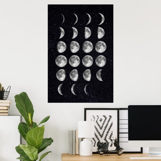 Poster d'art Moon Phases (Bureau à domicile)