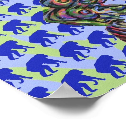 Poster d'art Motif Chimpanzé (Coin)