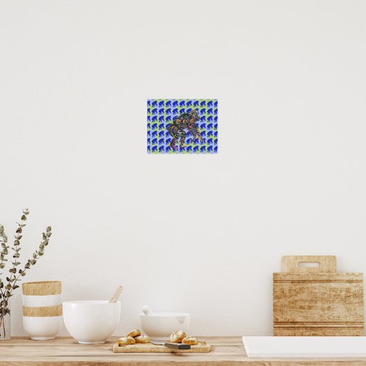 Poster d'art Motif Chimpanzé (Cuisine)