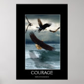 Poster d'art motivationnel des Aigles chauds COURA (Devant)