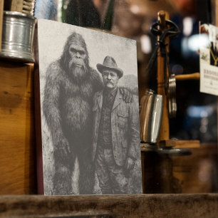 Poster D'Art Mur Bigfoot Et Teddy Roosevelt