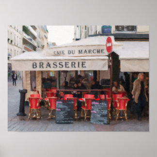 Poster d'Art Mur Brasserie Café Parisien