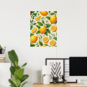 Poster d'art mur en citron (Bureau à domicile)