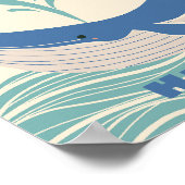 Poster d'art mural Blue Ocean Whale (Coin)