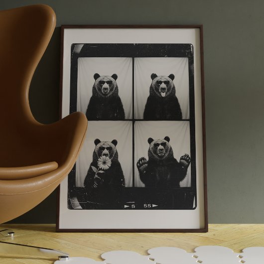 Poster d'art mural branché Grizzly Bear