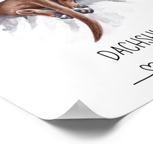 Poster d'art mural Dachshund Fun (Coin)