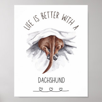 Poster d'art mural Dachshund Fun