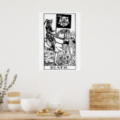 Poster d'art mural de la carte Death Tarot (Cuisine)