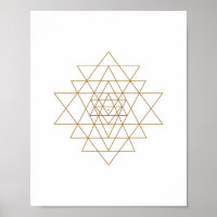 Poster d'art mural de la géométrie sacrée du Sri Y