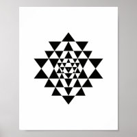 Poster d'art mural de la géométrie sacrée du Sri Y
