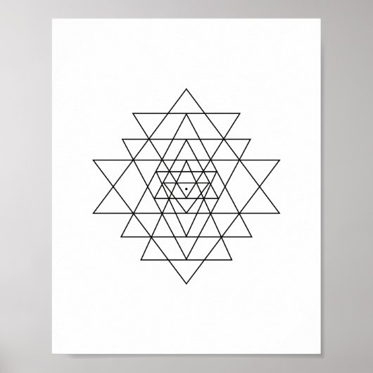 Poster d'art mural de la géométrie sacrée du Sri Y (Devant)
