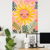 Poster d'art mural de la pépinière solaire joyeuse (Bureau à domicile)