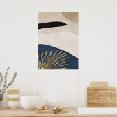 Poster d'art mural de lignes d'or géométriques Abs (Cuisine)