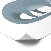 Poster d'art mural Dinosaur Brontosaurus bleu (Coin)