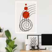 Poster d'art mural du milieu du siècle moderne (Bureau à domicile)