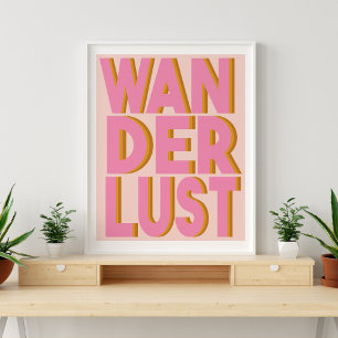 Poster d'art mural en rose