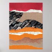 Poster d'art mural en rouge orange brun (Devant)