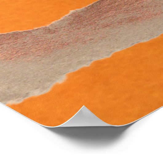 Poster d'art mural en rouge orange brun (Coin)