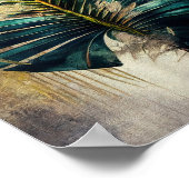 Poster d'art mural exotique, Feuille de palme exot (Coin)