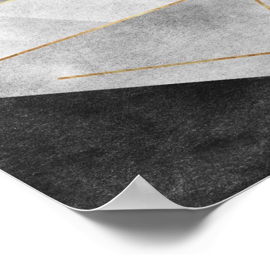 Poster d'art mural géométrique Abstrait (Coin)