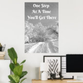 Poster d'art mural inspirant "One Step" (Bureau à domicile)