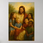 Poster d'art mural Jesus And Children™ LDS (Devant)