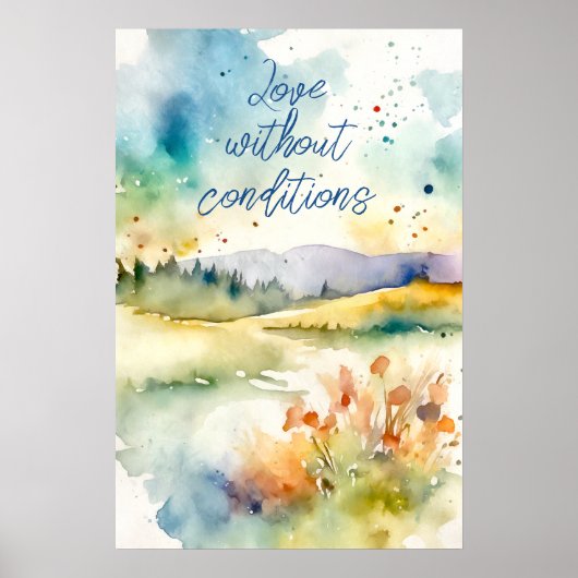 Poster d'art mural Motivational Watercolor 17 (Devant)