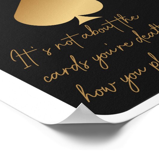 Poster d'art mural Motivationnel Ace of Spades (Coin)
