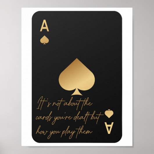 Poster d'art mural Motivationnel Ace of Spades (Devant)