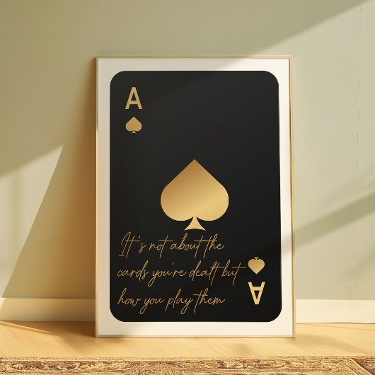 Poster d'art mural Motivationnel Ace of Spades