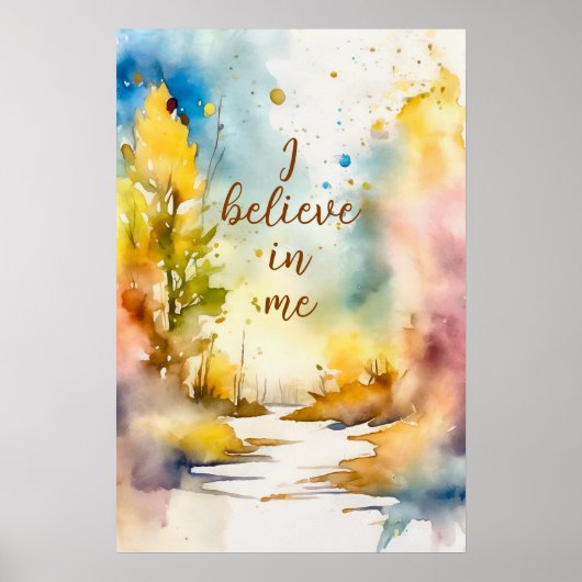Poster d'art mural Motivationnel aquarelle 16 (Devant)
