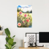 Poster d'art mural Motivationnel Aquarelle 66 (Bureau à domicile)