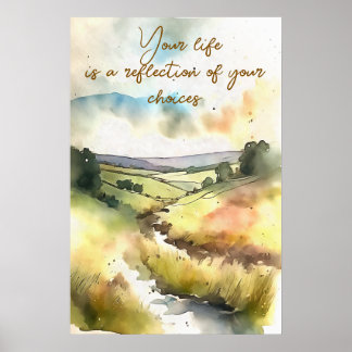 Poster d'art mural Motivationnel Aquarelle 91