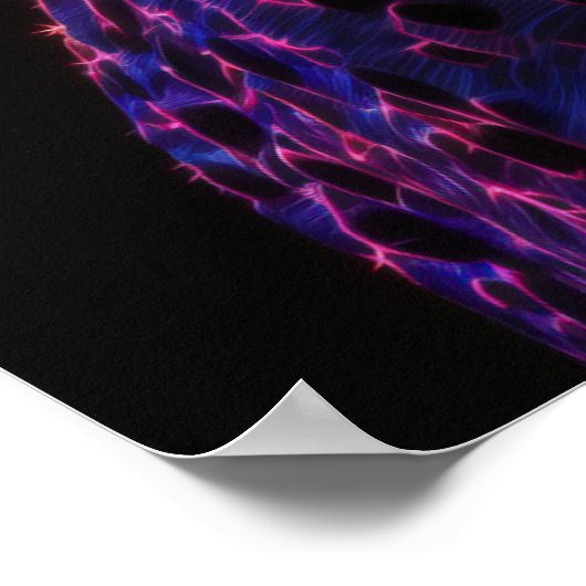 Poster d'art mural Neon Leopard (Coin)
