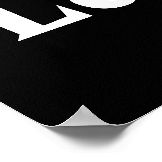 Poster d'art mural noir Lave-linge Imprimer (Coin)