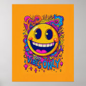Poster d'art mural rétro Good Vibes Only (Devant)
