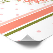 Poster d'art mural rose maman et bébé Oiseau Monog (Coin)