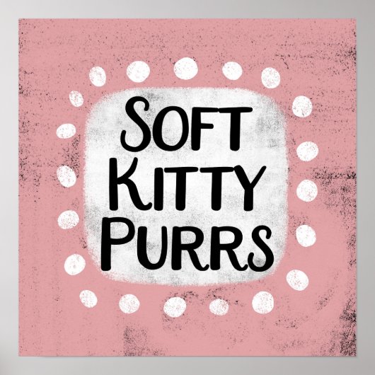 Poster d'art mural Soft Kitty Purs (Devant)