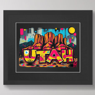 Poster d'art mural State Utah USA