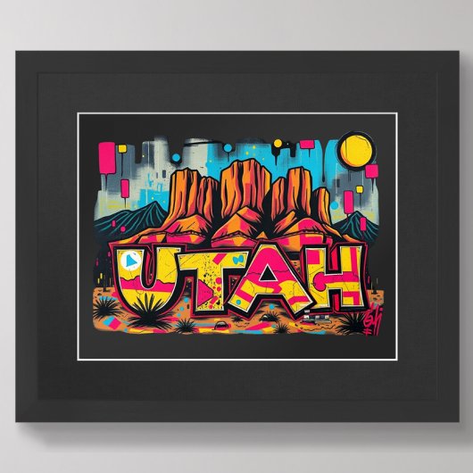 Poster d'art mural State Utah USA