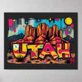 Poster d'art mural State Utah USA (Devant)