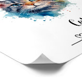 Poster d'art mural Tabby Cat personnalisé (Coin)