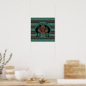 Poster d'art mural Turquoise Kokopelli Sud-Ouest (Cuisine)