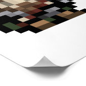 Poster d'art nain 8 bits 16x16 pixels (Coin)