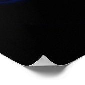 Poster d'art noir et bleu Abstrait (Coin)