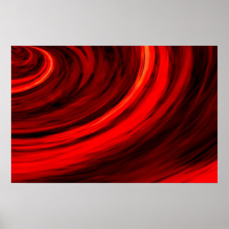 Poster d'Art numérique Cercles Abstraits rouges Im