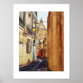 Poster d'art numérique des rues de Malte (Devant)