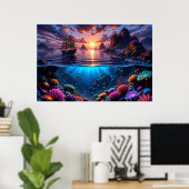 Poster d'Art Ocean Sunset (Bureau à domicile)