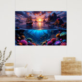 Poster d'Art Ocean Sunset (Cuisine)